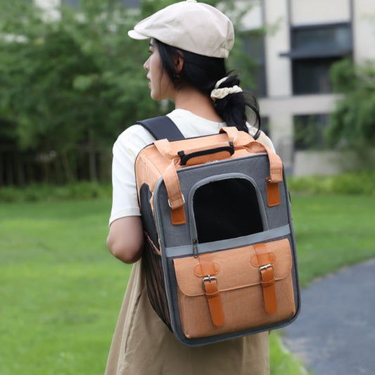 KFX-6774717 Portable Folding Cat and Dog Backpack in Multiple Colors – Breathable Oxford Cloth Pet Carrier