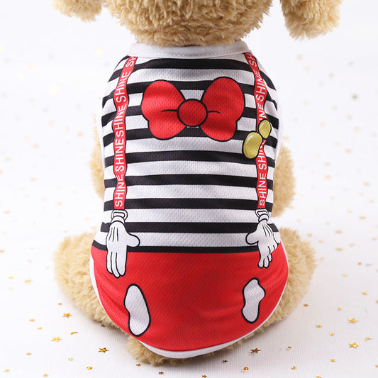 KFX-6774845 Summer Cartoon Print Cotton Clothes for Pets