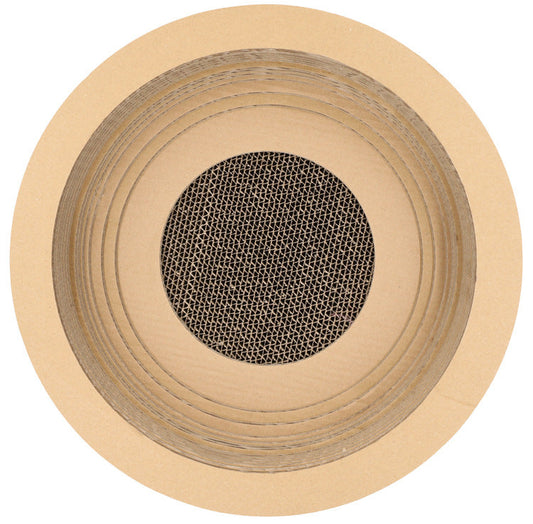 KFX-6789949 Cat Scratch Board - Paper Material, 40cm Diameter, 11cm Height, Ideal for Claw Grinding Toys