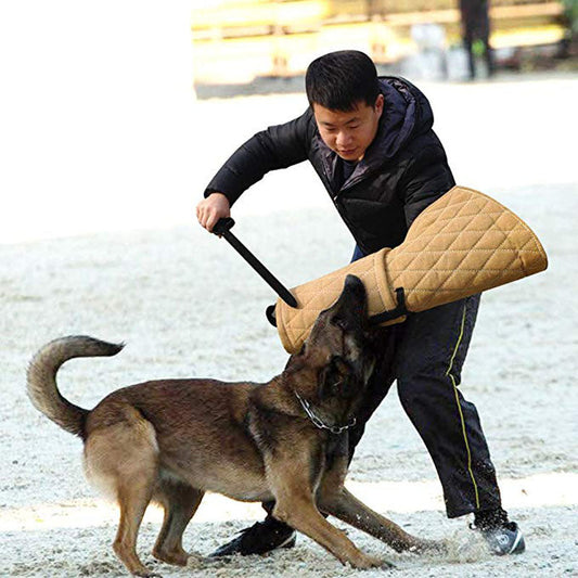 KFX-6800317 Dog Training Bite Sleeve for Large and Medium Dogs - Protective Jute Arm Cover with Handles