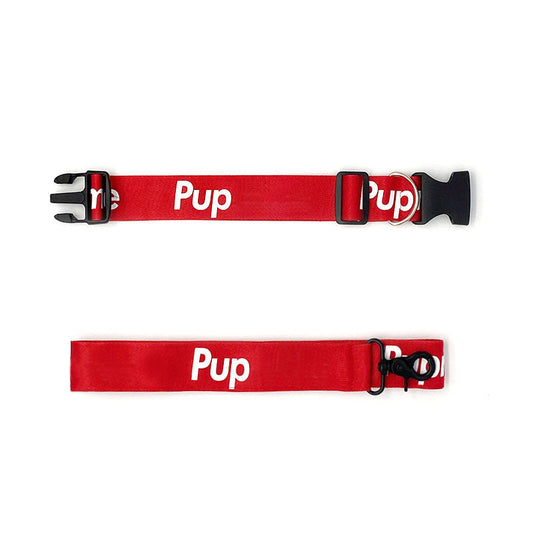 KFX-6812989 Cute Red Collar for Small and Medium Dogs - Durable Single Collar with 150cm Leash
