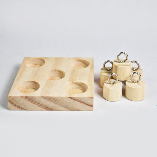 KFX-6815805 Educational Wooden Insert Column Puzzle for Small to Medium Parrots and Birds