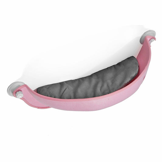 KFX-6820797 Cat Sun Hammock with Suction Cups - Durable Felt Material, Crescent Shape, UV Health Benefits, 15 kg Capacity, 3 Color Options