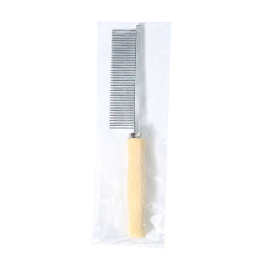 KFX-6822333 Wooden Handle Open-Knot Comb for Cats and Dogs – 40 Teeth Grooming Tool