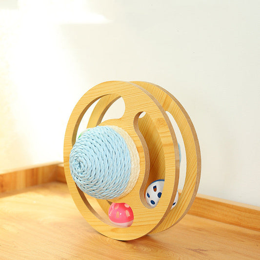 KFX-6843965 Durable Sisal Hemp Cat Scratch Board with Turntable Design