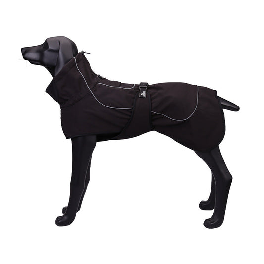 KFX-6844349 Warm Raincoat for Large and Medium Dogs - Four-Sided Stretch Composite Fabric, Outdoor Use