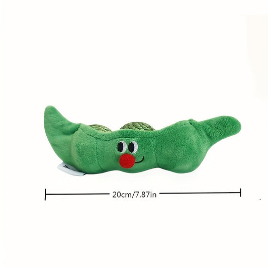 KFX-6862525 Bite-Resistant Sisal Toy Ball for Cats - Pea Pod Design with Storage