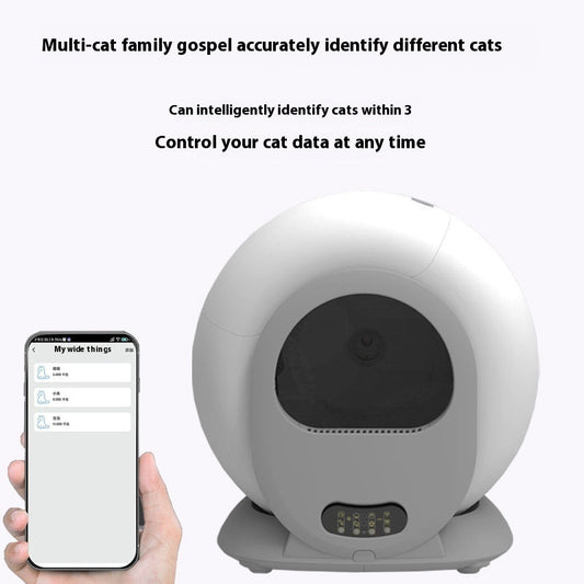 KFX-6865085 Smart Automatic Cat Litter Box with Deodorizing Feature - 9L Capacity, ABS Plastic, 18W Power