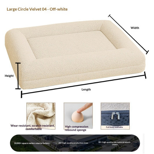 KFX-6869053 Extra-Thick Removable and Washable All-Season Dog Sofa Bed with Plush Sleeping Mat