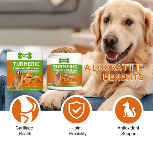 KFX-6876605 Turmeric Dog Supplement Soft Granules - Chicken & Beef Flavor with Nutrients