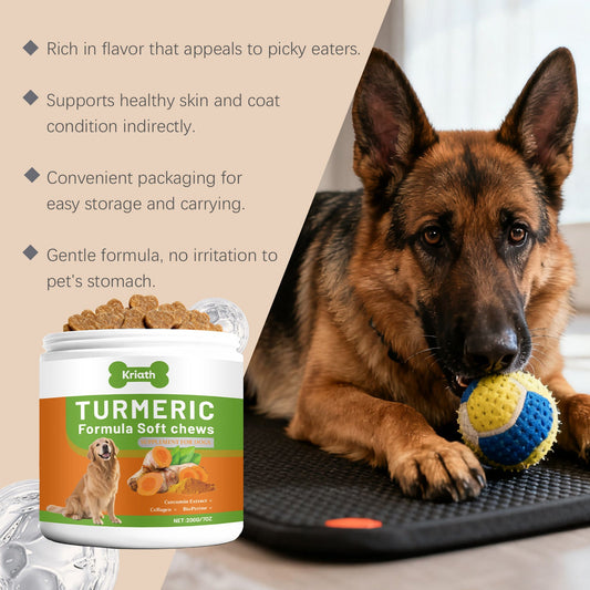 KFX-6876605 Turmeric Dog Supplement Soft Granules - Chicken & Beef Flavor with Nutrients
