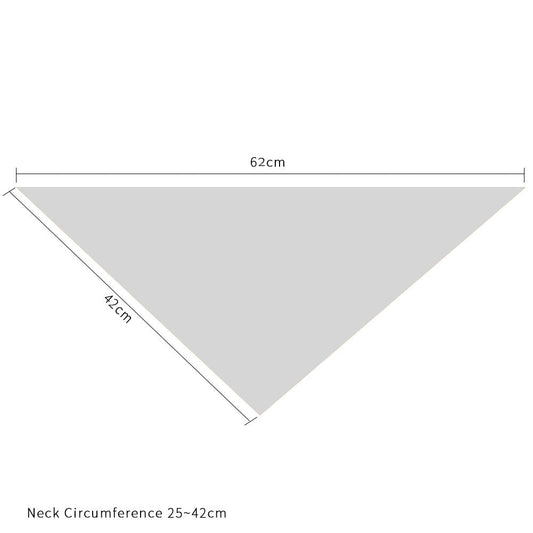 KFX-6889661 Cotton Triangle Towel for Pets with Letter Pattern, Suitable for Neck Circumference 20-42cm