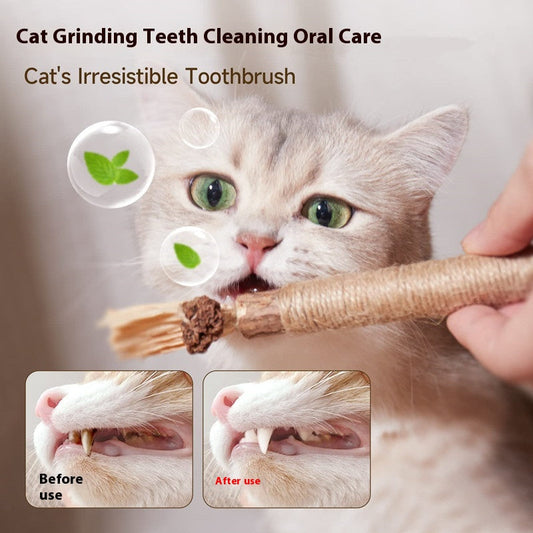 KFX-6892861 Funny Cat Molar Bite Stick Toy – Cotton Thread Pet Chew Stick, Available in Sets of 1, 3, or 5