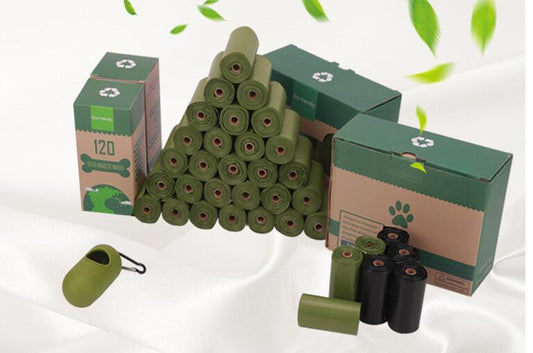 KFX-6894269 Biodegradable Disposable Dog Waste Bags - 16 Rolls, 15 Bags per Roll, Leakproof and Durable