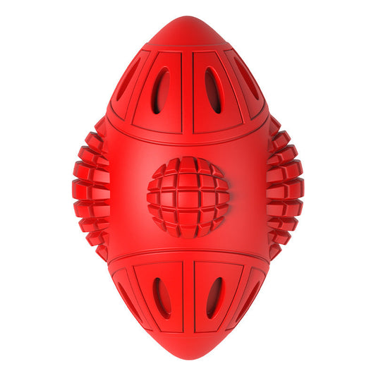 KFX-6896445 Interactive Space Capsule Rubber Dog Toy for Chewing and Vocalization - 14.6x9.2x7.25cm
