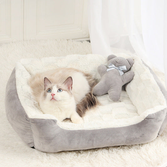 KFX-6913341 Plush Sofa-Type Pet Nest for Ultimate Comfort and Rest