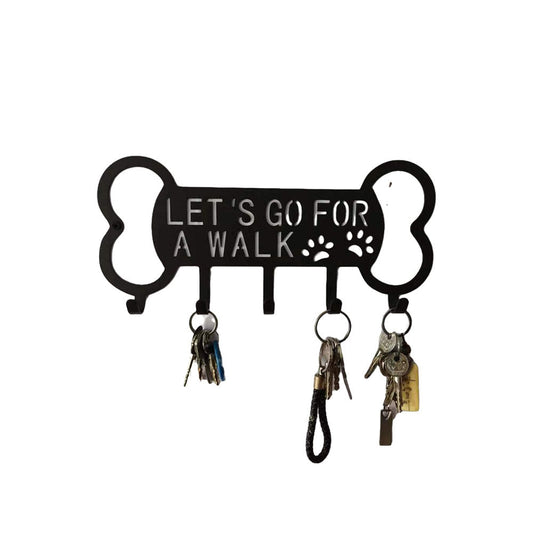 KFX-6924605 Iron Perforated Dog Rope Coat Hook with Three Rows for Pet Clothing Storage