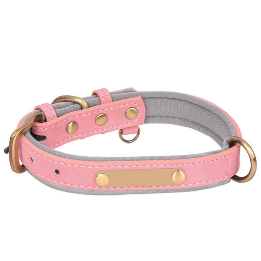 KFX-6949821 Engraved Anti-Lost Nameplate Dog Collar with Breathable Harness and Leash Options