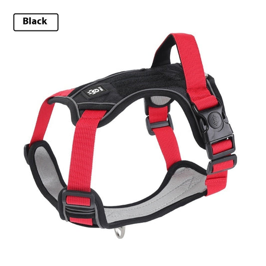KFX-6951613 Reflective Vest-style Dog Harness for Medium to Large Dogs with Matching Leash Options