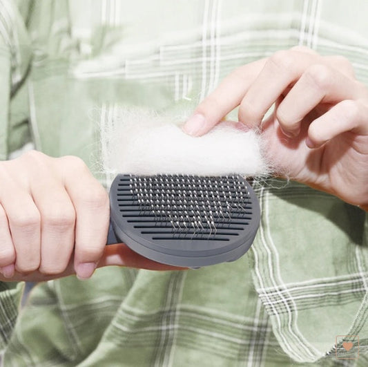 KFX-6953405 Self-Cleaning Pet Comb for Cats and Dogs - Gentle Massage & Easy Hair Removal