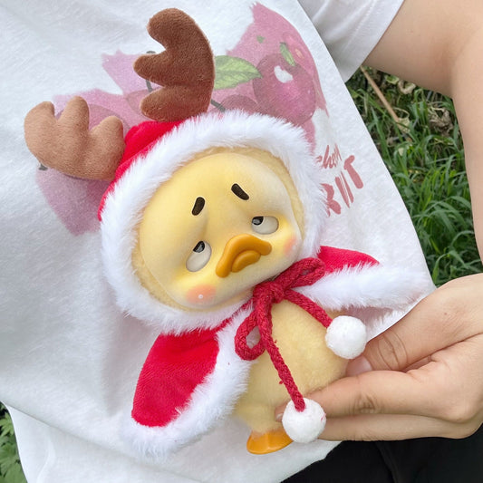 KFX-6963005 Christmas-Themed Plush Cloak and Antlers for 15CM Dolls