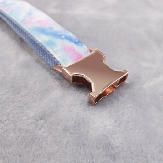 KFX-6976829 Engravable Pet Collar with Fashionable Rose Gold Zinc Alloy Buckle, Multiple Sizes Available