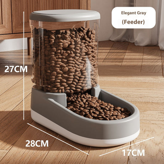 KFX-6992317 Large Capacity 3.8L Pet Water Feeder in Elegant Gray, Sunshine Blue, and Spring Pink