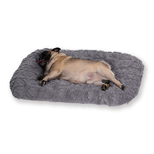 KFX-6997949 Soft Plush Flannel Pet Bed - Warm Thick Comfortable Mattress for Cats and Dogs, Machine Washable, Available in Multiple Sizes