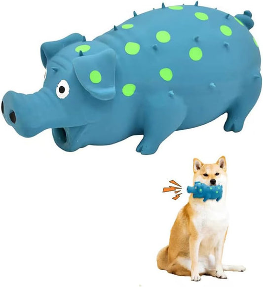 KFX-6999357 Durable Latex Interactive Chew Toy for Dogs with Squeaker and Teeth Grinding Design