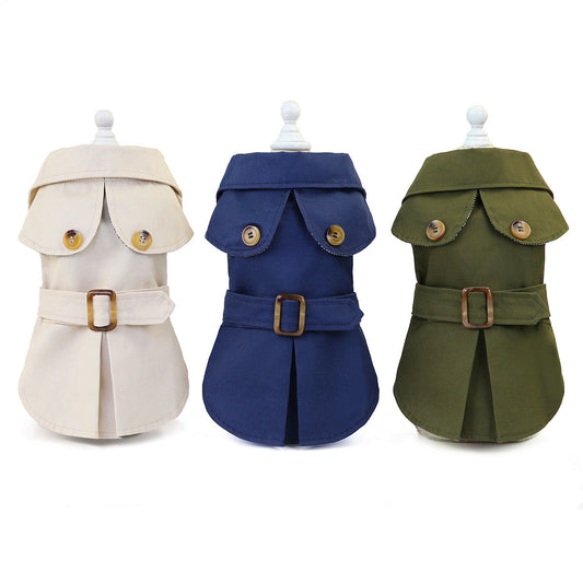 KFX-7007421 Trendy Three-Color Windbreaker for Small Dogs - Ideal for Autumn and Winter Wear