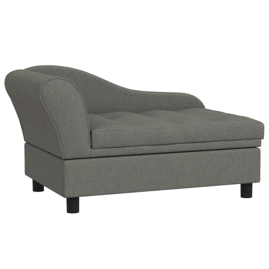 KFX-7024573 Stylish Gray Pet Sofa for Small Dogs with Storage Solution, Easy Assembly and Cozy Cushion