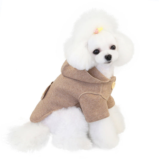 KFX-7033021 Pet Woolen Coat - Casual Cotton Vest for Dogs, Available in Multiple Sizes