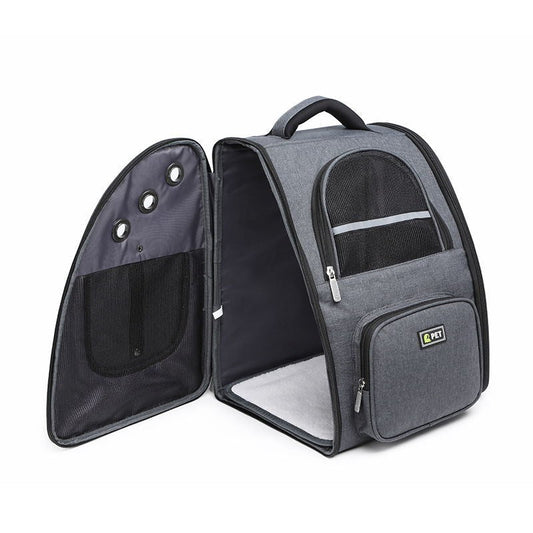 KFX-7036861 Pet Carrier Backpack for Small Pets - Cation and DTY Material, Medium Hardness, 43x41x10 cm