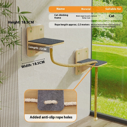 KFX-7049405 Sisal Cat Scratching Space Capsule with Sucker Lanyard and Scratch Columns