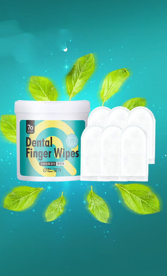 KFX-7053757 Pet Finger Covers for Cleaning Teeth and Caring for Gums - 50 Wipes