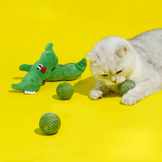 KFX-7060285 Interactive Cat Hide and Seek Toy Set with Sisal Teething Balls for Kittens