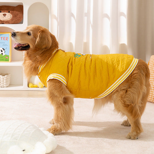 KFX-7062205 "Cozy Quilted Vest for Large Dogs – Warm, Stylish Jacket for Golden Retrievers and Samoyeds"