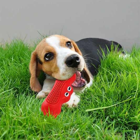 KFX-7068861 Durable Natural Rubber Teething Toy for Dogs - Molar Sound Ball for Chewing and Dental Care