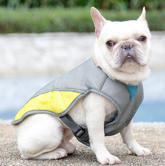 KFX-7092797 Breathable Cooling Vest for Dogs - Heat-Resistant, Moisture-Absorbing Fabric, Reflective Strips, Adjustable Fit