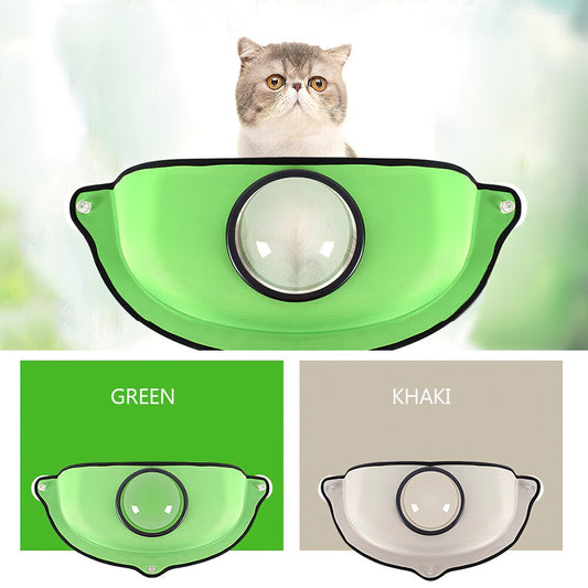 KFX-7107517 Cat Window Sill Hammock with Suction Cups - Elevated Bed for Relaxation and Sunbathing