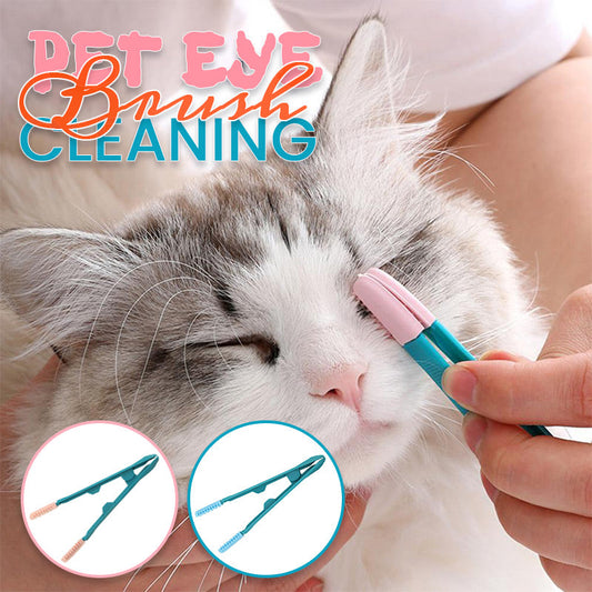 KFX-7150013 Handheld Pet Eye Cleaning Brush for Cats and Dogs - Soft Elastic Head with Ergonomic Handle