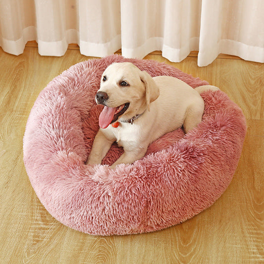 KFX-7169725 Plush Dog Bed in Multiple Colors and Sizes – Soft Long Wool Pet Kennel