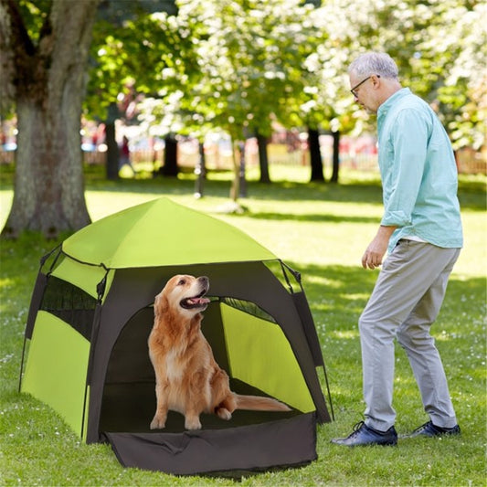 KFX-7170493 Pet Camping Tent with Sunburn Protection and Ventilation for Large Dogs