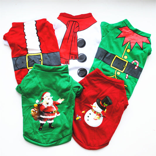 KFX-7175613 Cozy Cotton Dog Christmas Sweatshirt Vest in Multiple Styles and Sizes