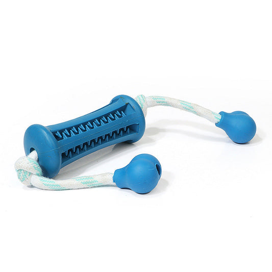 KFX-7187773 Durable Rubber Dog Cleaning Toy with Rope for Teething and Chewing