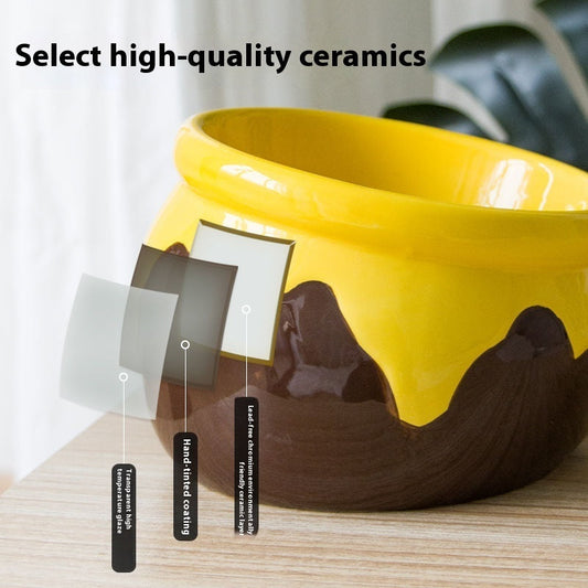 KFX-7188925 Elevated Ceramic Cat and Dog Bowl with Antislip Design for Cervical Support