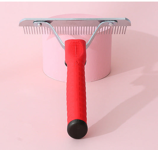 KFX-7194301 Extra-Large Pet Comb Grooming Brush for Deshedding Large Dogs, Ideal for Golden Retrievers, Huskies, and German Shepherds
