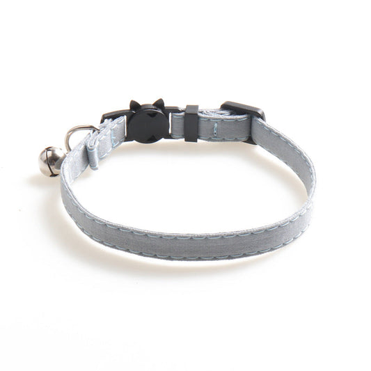 KFX-7200445 Solid Color Cloth Pet Collar, 1.0*28CM, Available in Four Colors