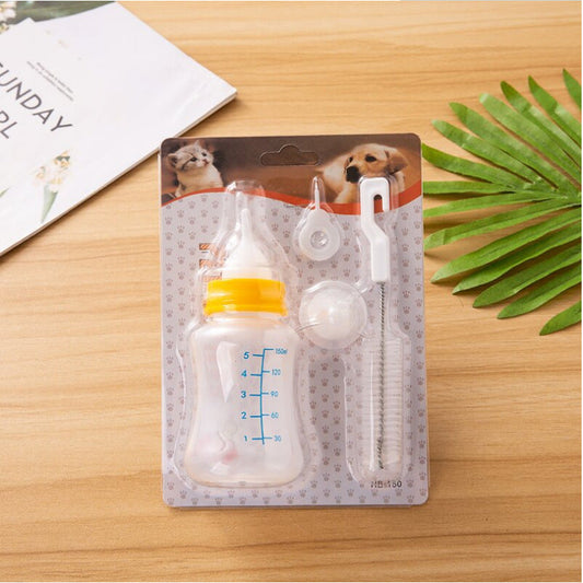 KFX-7202237 Pet Multi-Pacifier Soft Spout and Bottle Brush 3-Piece Set for Cats and Small Pets
