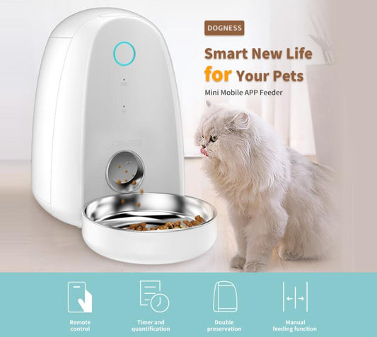 KFX-7207997 2L WiFi Smart Pet Feeder with App Control and Manual Feeding Function